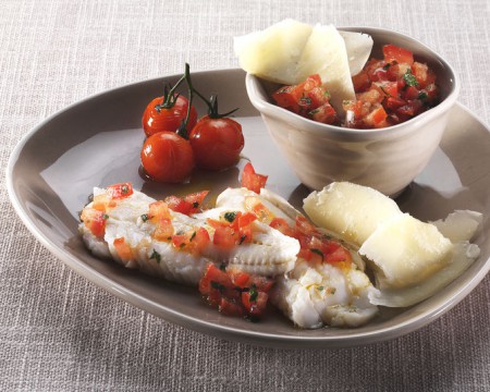 Filetti di merluzzo con ciliegini