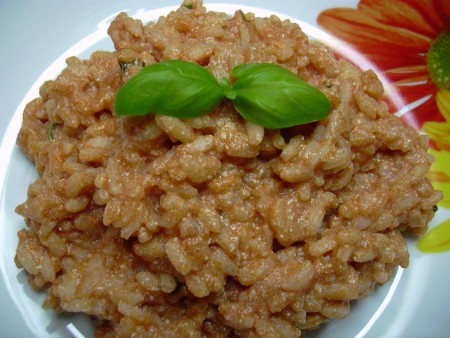 Riso pomodoro fresco, ricotta e basilico